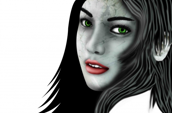 Creation of Stone girl: Step 6